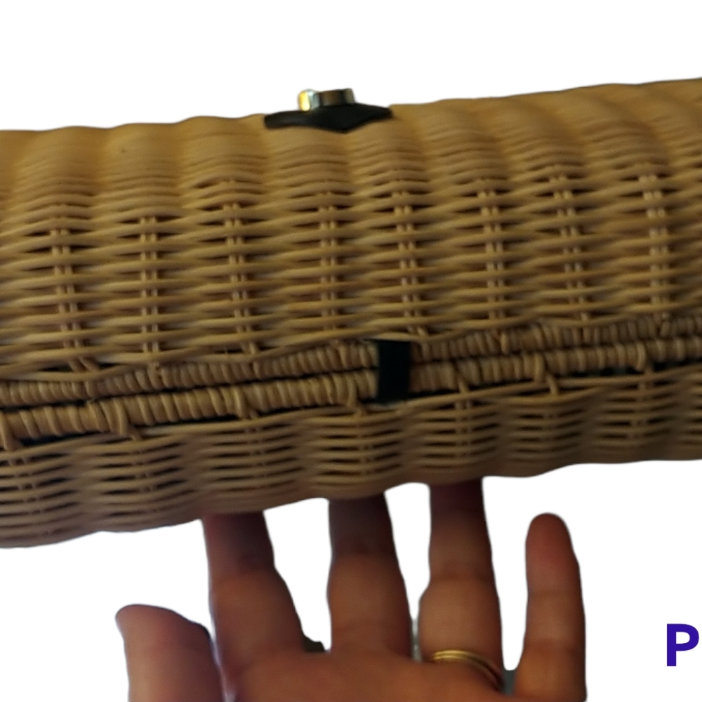 Talbots Wicker Seashell Convertible Clutch Handbag - image 4